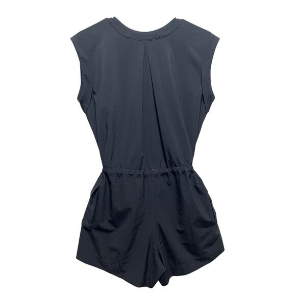 Athleta Black Utility Romper Size 2 Women’s Sleeveless V-Neck Pockets - Picture 12 of 16